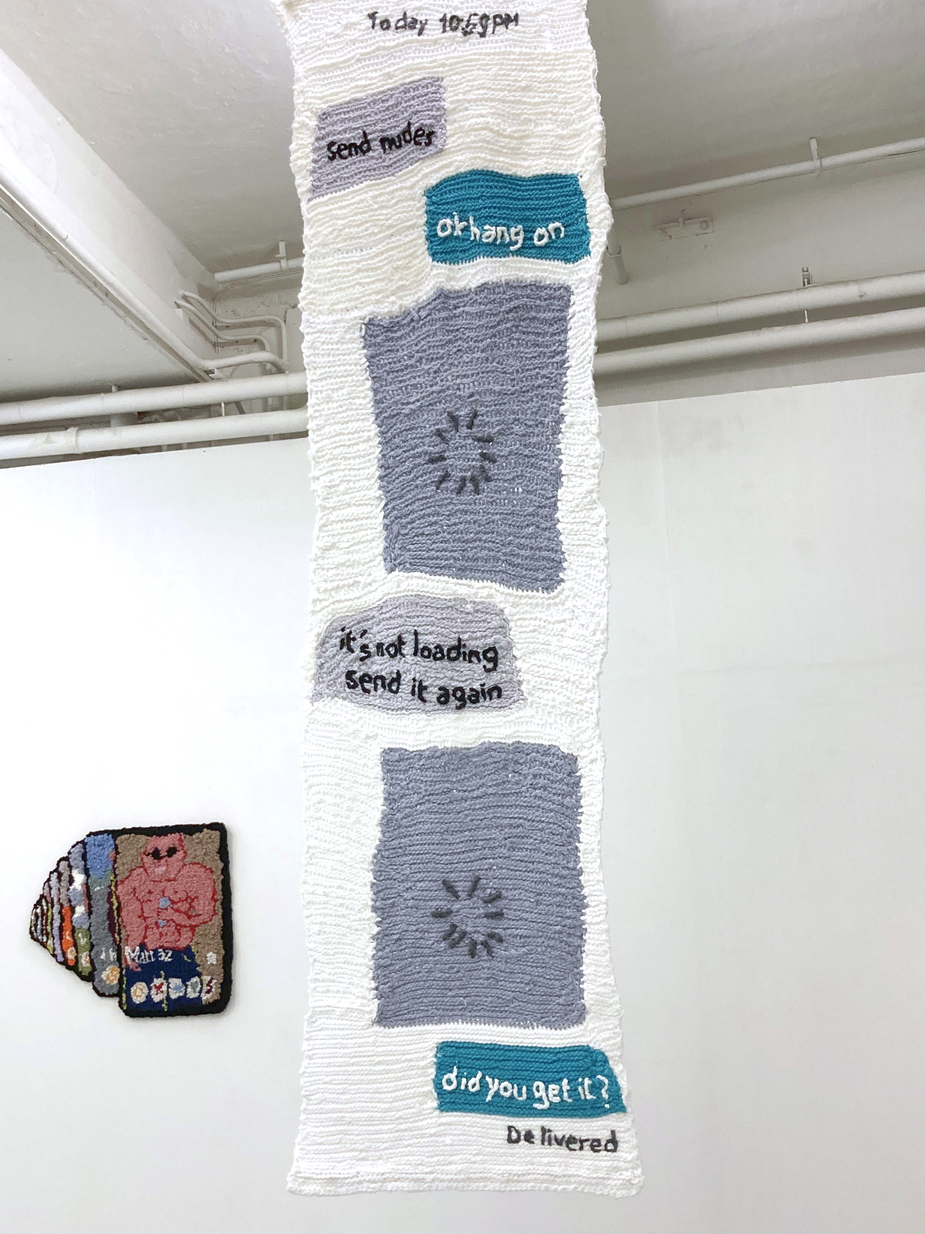 &Eacute;va Ostrowska, Sensual Politics, contemporary textile art installation view at GIBCA Biennal, Gothenburg, Sweden, 2023