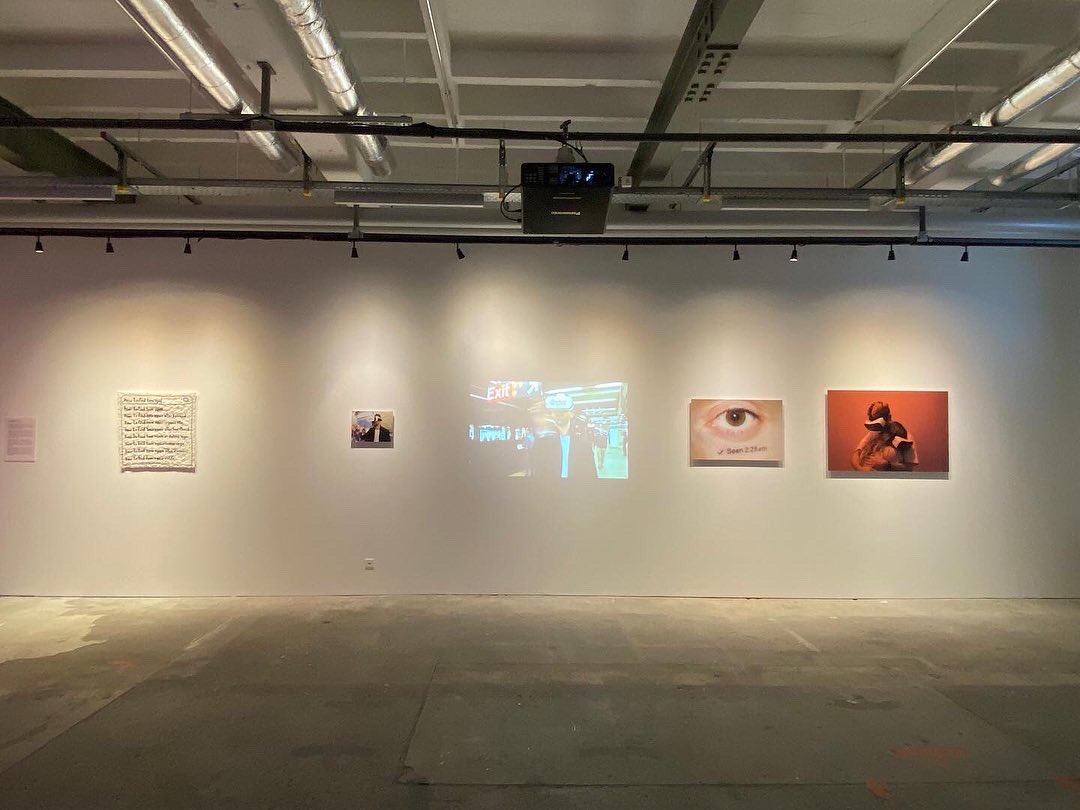 &Eacute;va Ostrowska, Techno Romance Data Dating Desire, contemporary textile art installation view at Le Commun, Geneva, Switzerland, 2022