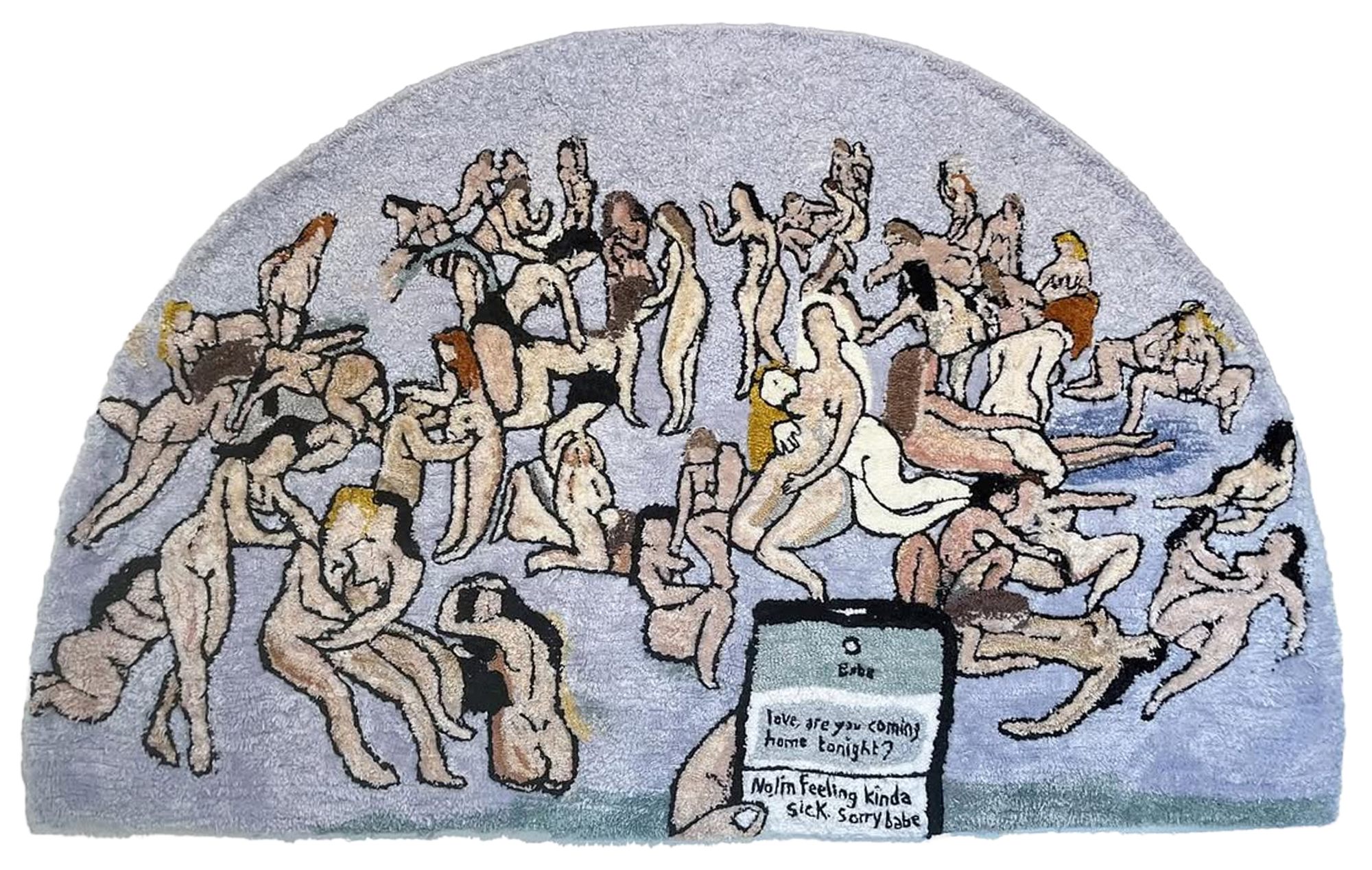 &Eacute;va Ostrowska, When She's Home Alone but You Have Better Things to Do, hand-tufted wool tapestry, 2023